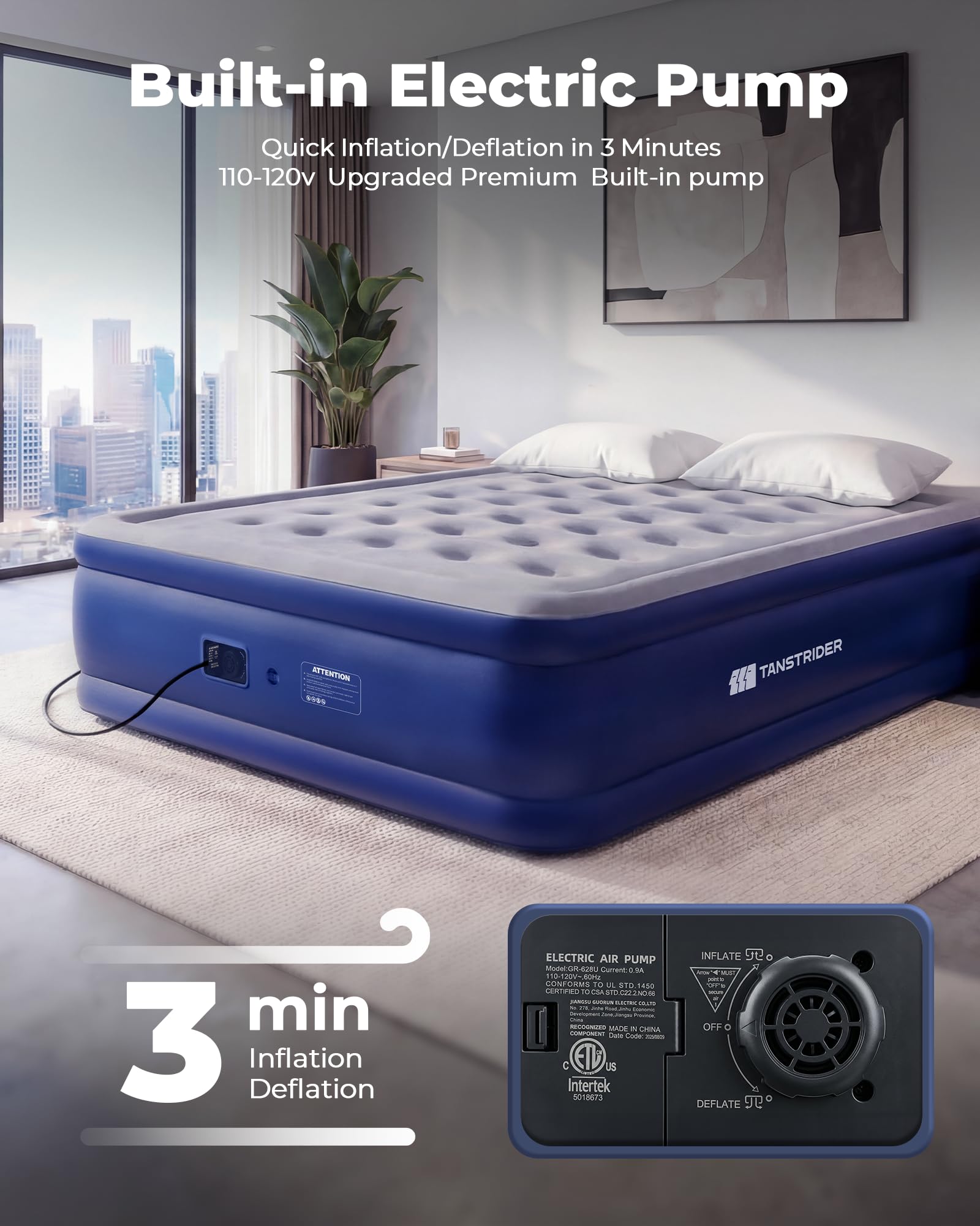 TANSTRIDER non slip bottom keeps the mattress stable on floors