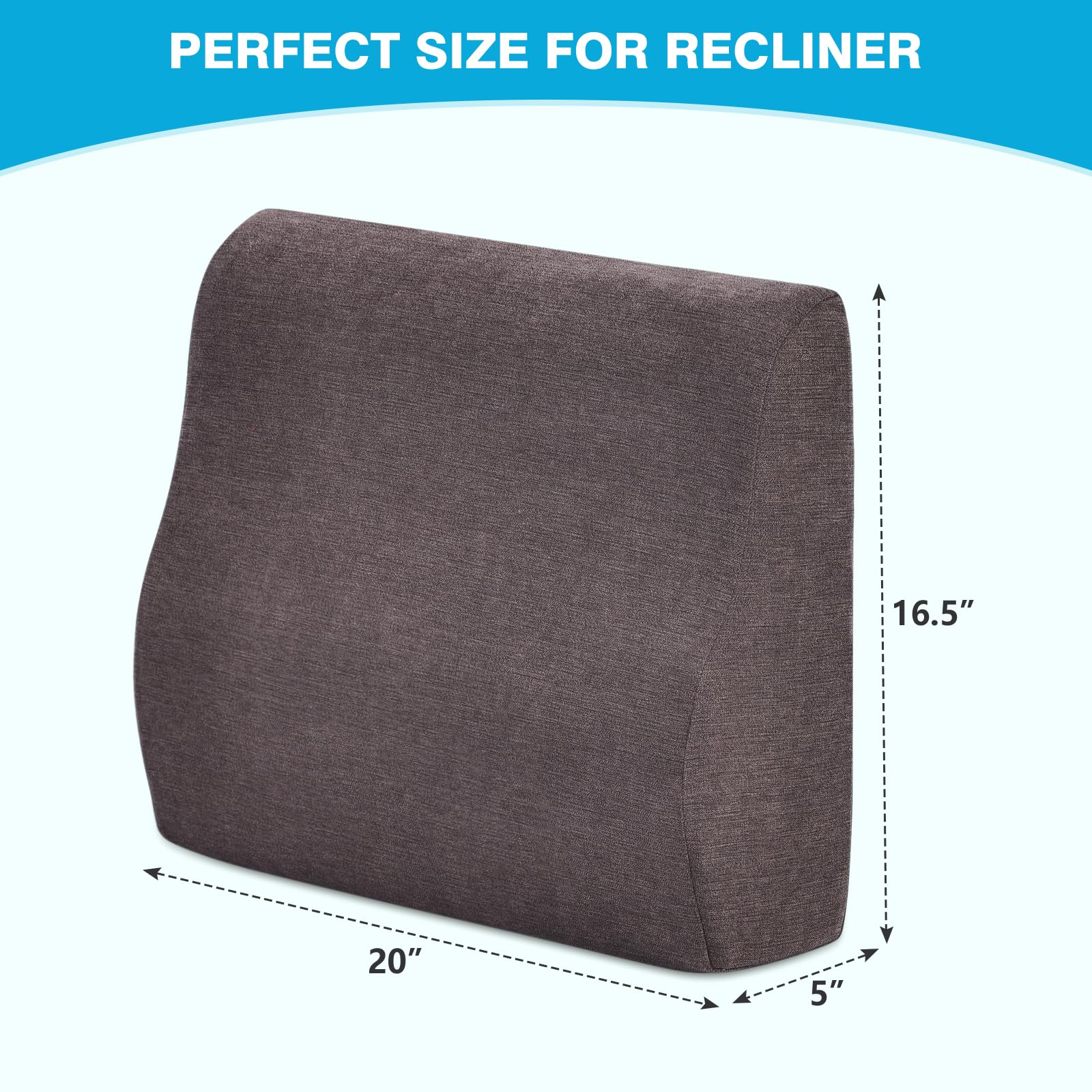 TANYOO recliner-size pillow fits most couches and chairs