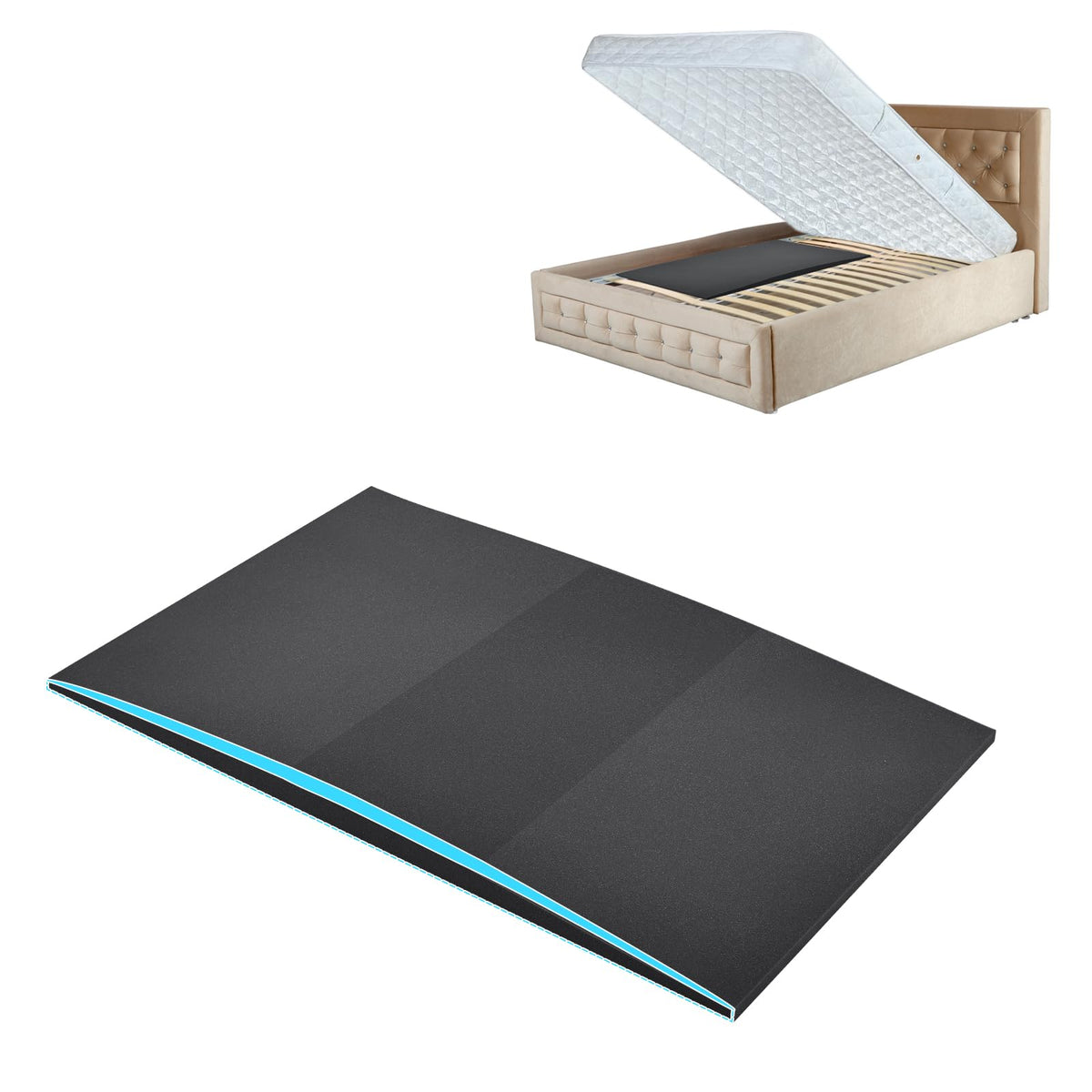 TANYOO sagging mattress support foam pad under mattress restores stability and prolongs bed life