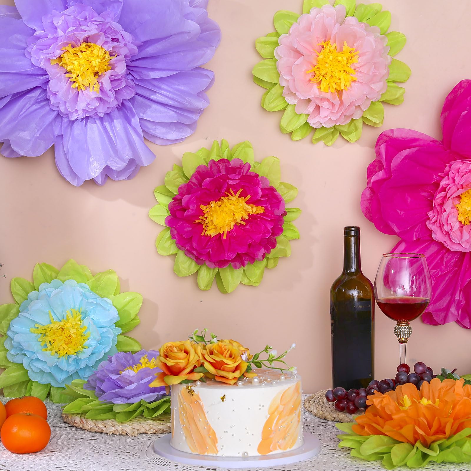 TaoBary vivid tissue flowers ideal for carnival and themed parties