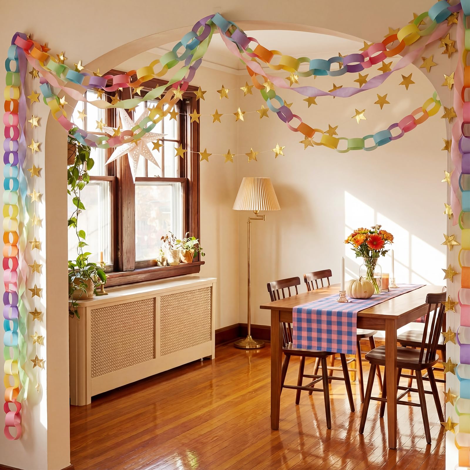 TaoBary white-gold star garland brings elegant sparkle to weddings.
