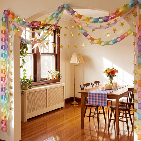 TaoBary white-gold star garland brings elegant sparkle to weddings.