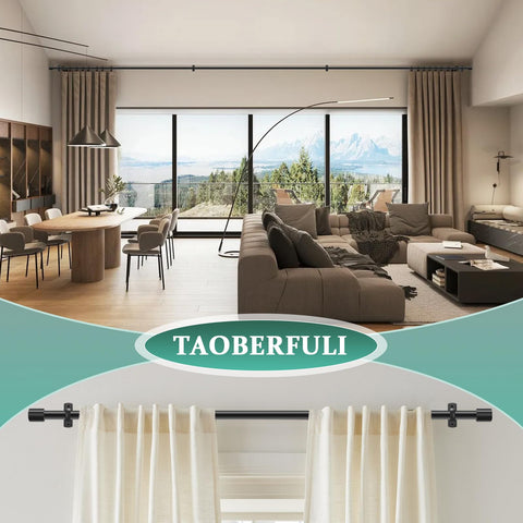 Taoberfuli curtain rod brackets allow wall or ceiling installation.