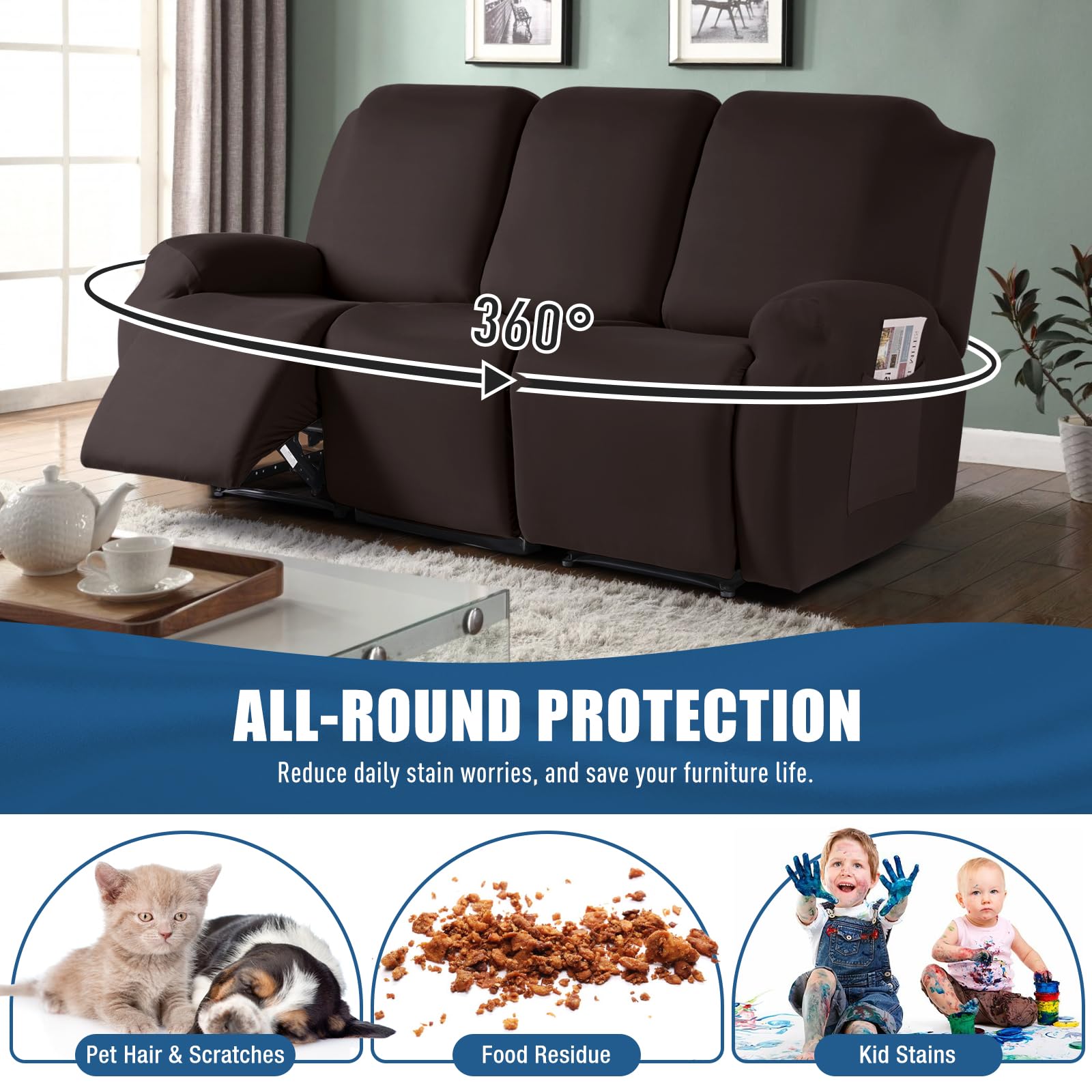 TAOCOCO easy-installation guide illustrates secure slipcover without hassle.