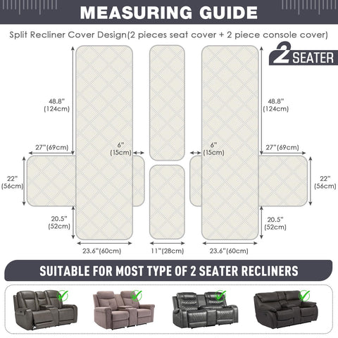 TAOCOCO 2-seater fit with measurement guide helps ensure proper sizing.
