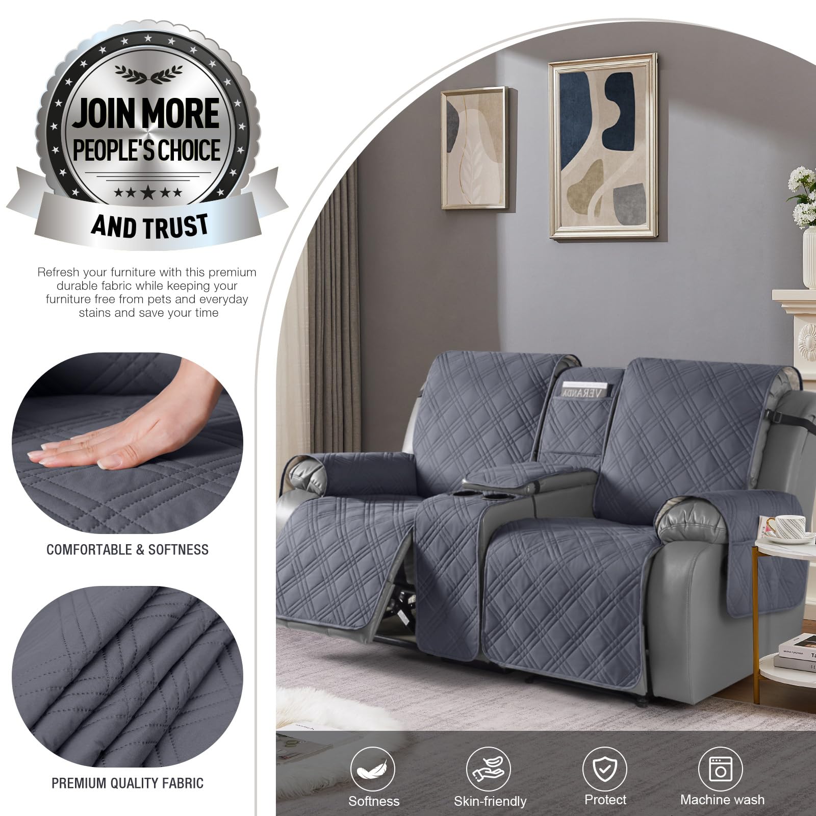 TAOCOCO quilted material blend offers comfort and durability for kids and pets.