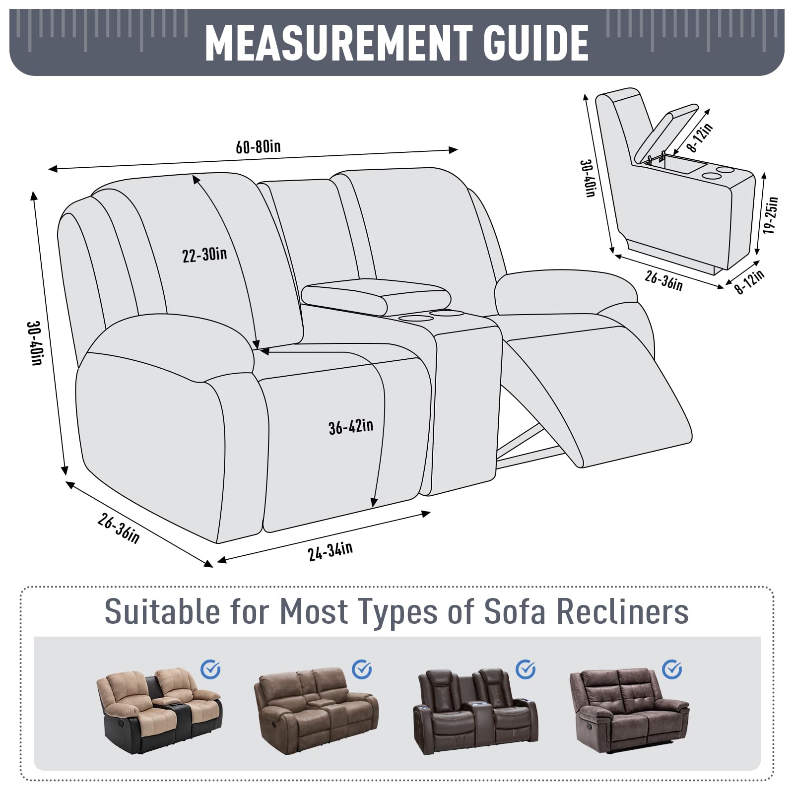 TAOCOCO Easy-install recliner slipcover refreshes furniture quickly.