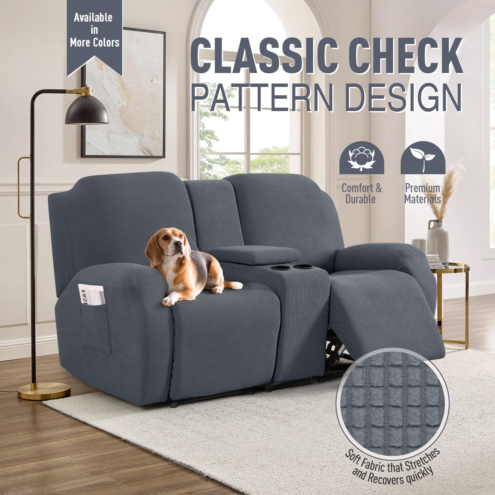 TAOCOCO Center console cover with pocket design keeps remotes accessible.
