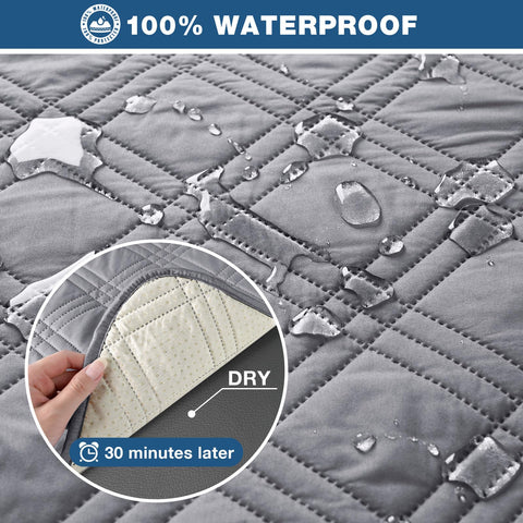 TAOCOCO waterproof recliner cover guards cushions against liquids.