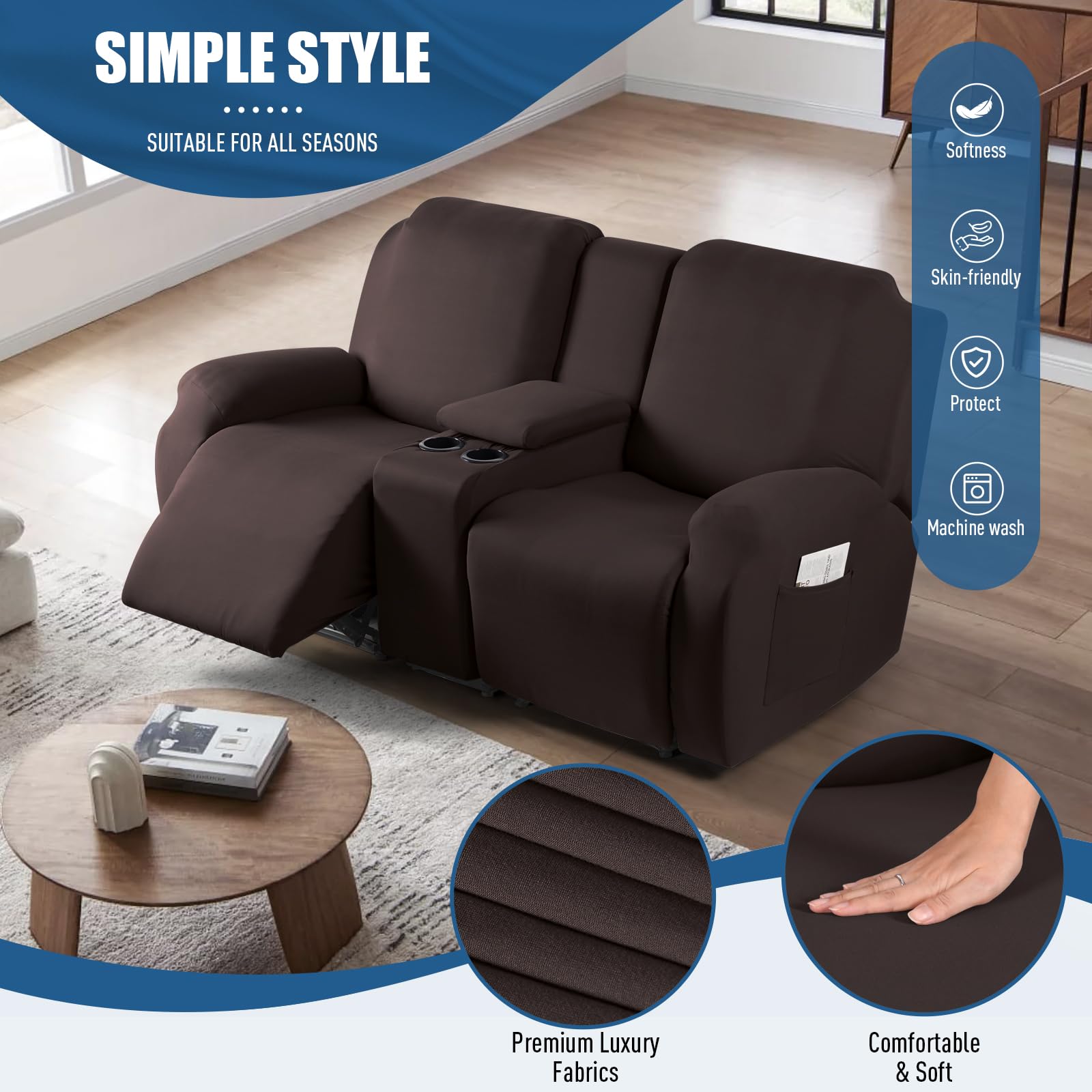 TAOCOCO middle console cover in coffee enhances storage organization and clean look.