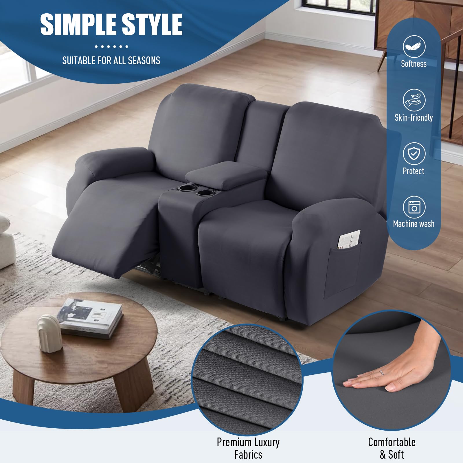 TAOCOCO middle-console slipcover keeps the console area neat and protected.