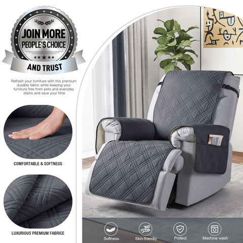 TAOCOCO non-slip recliner cover with elastic straps for secure fit