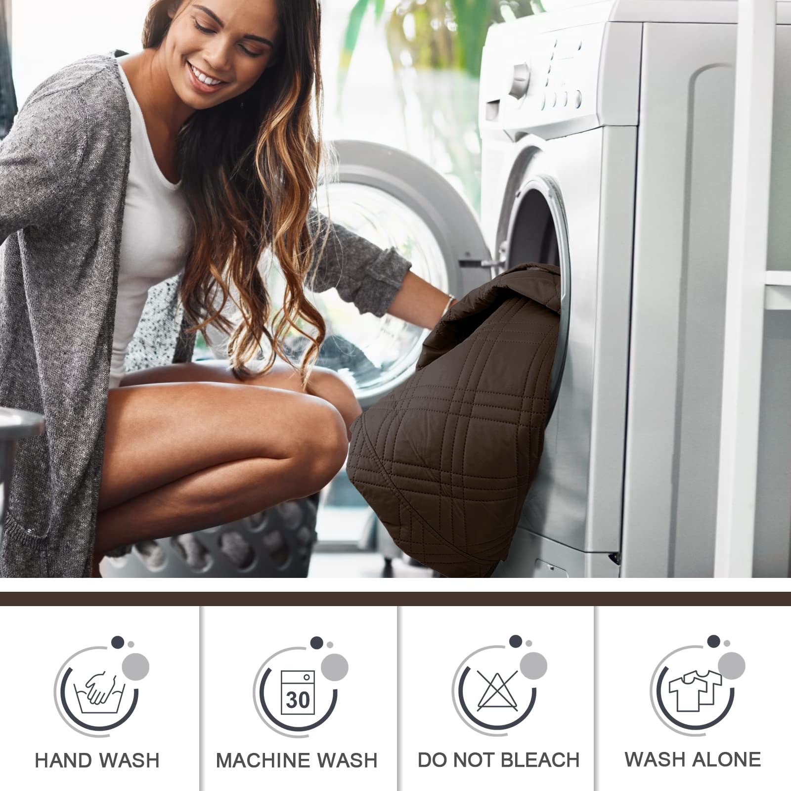 TAOCOCO pet and kid-friendly recliner cover protects everyday furniture.