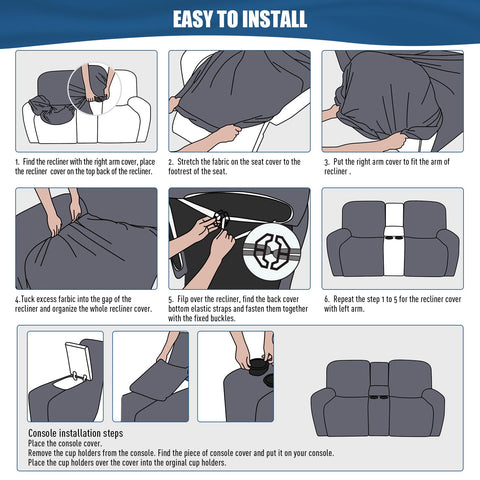 TAOCOCO protective slipcover revives a black loveseat.