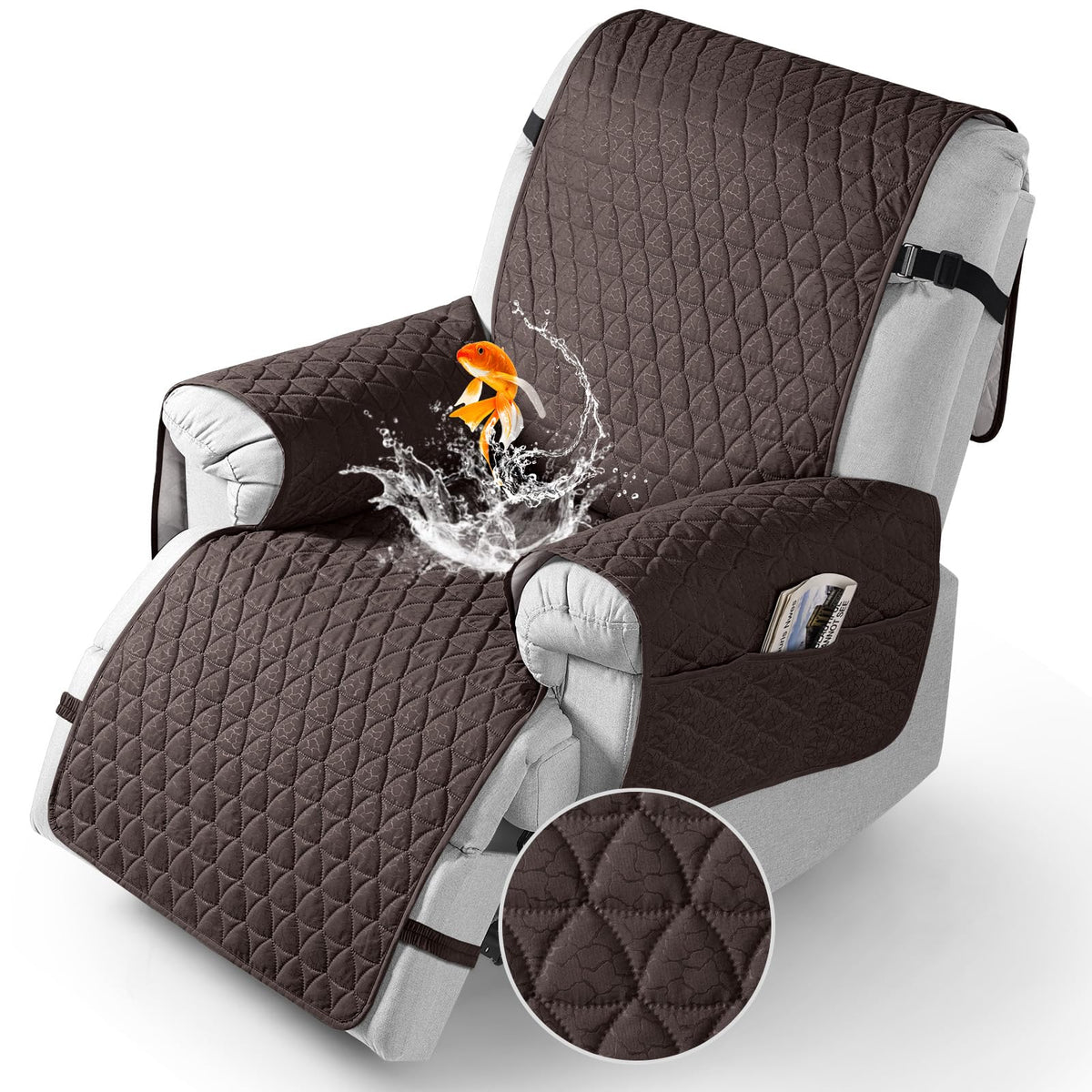 TAOCOCO recliner cover with chocolate-pattern adds style while protecting the chair
