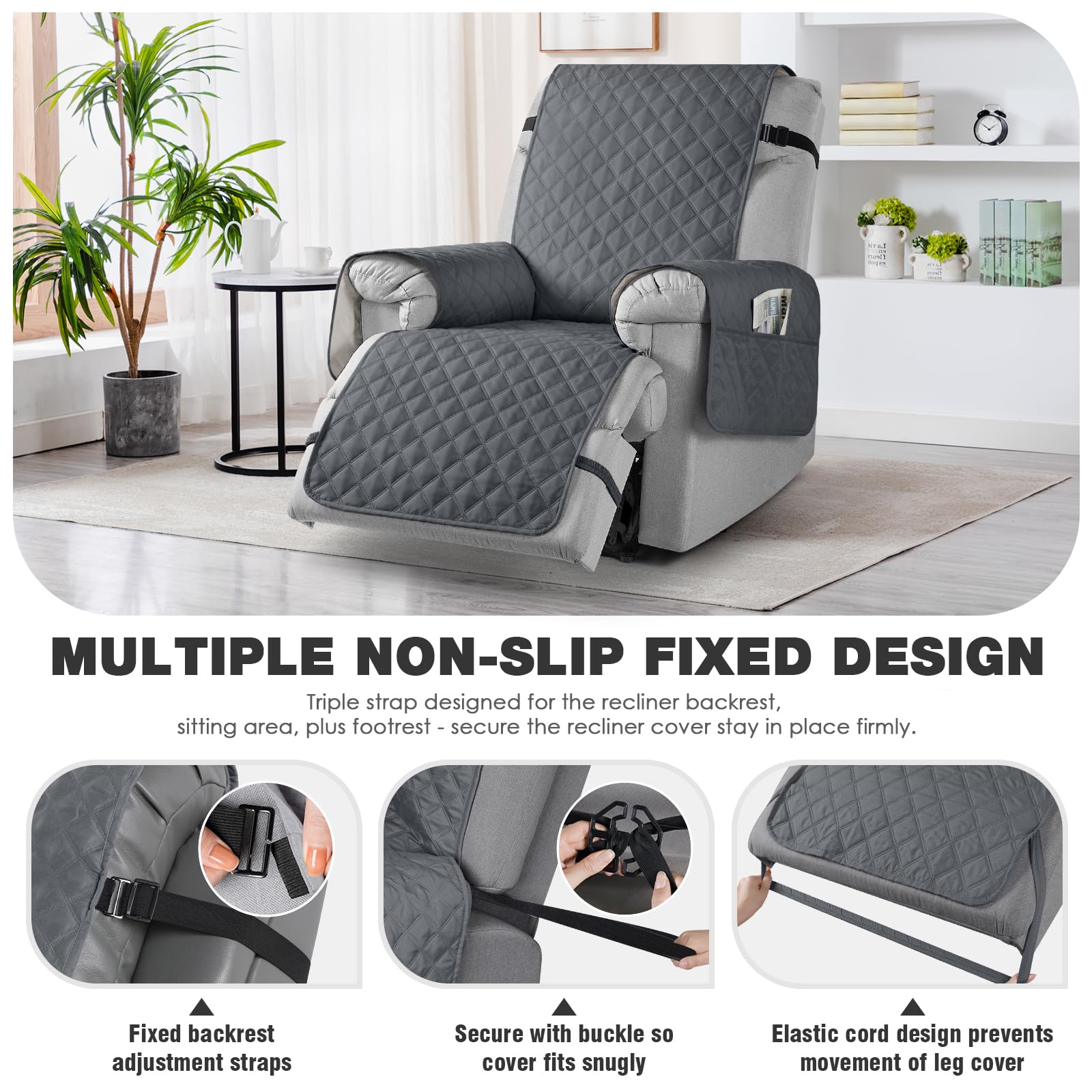 TAOCOCO easy-care recliner cover machine washable at 30°C