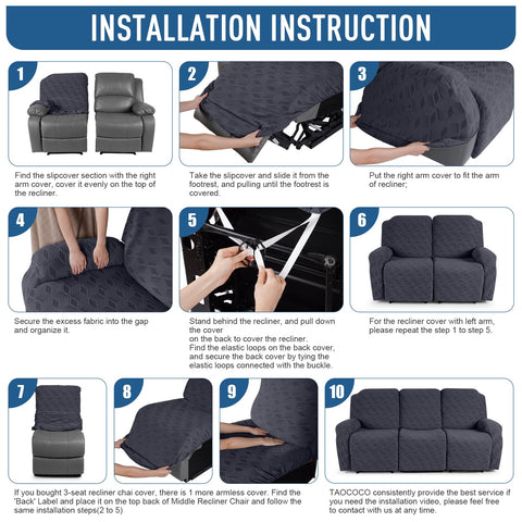 TAOCOCO recliner cover easy care for quick cleaning.