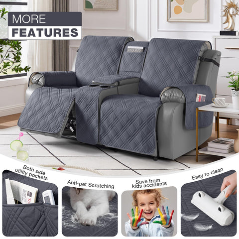 TAOCOCO recliner cover with non-slip elastic straps securing the seat.