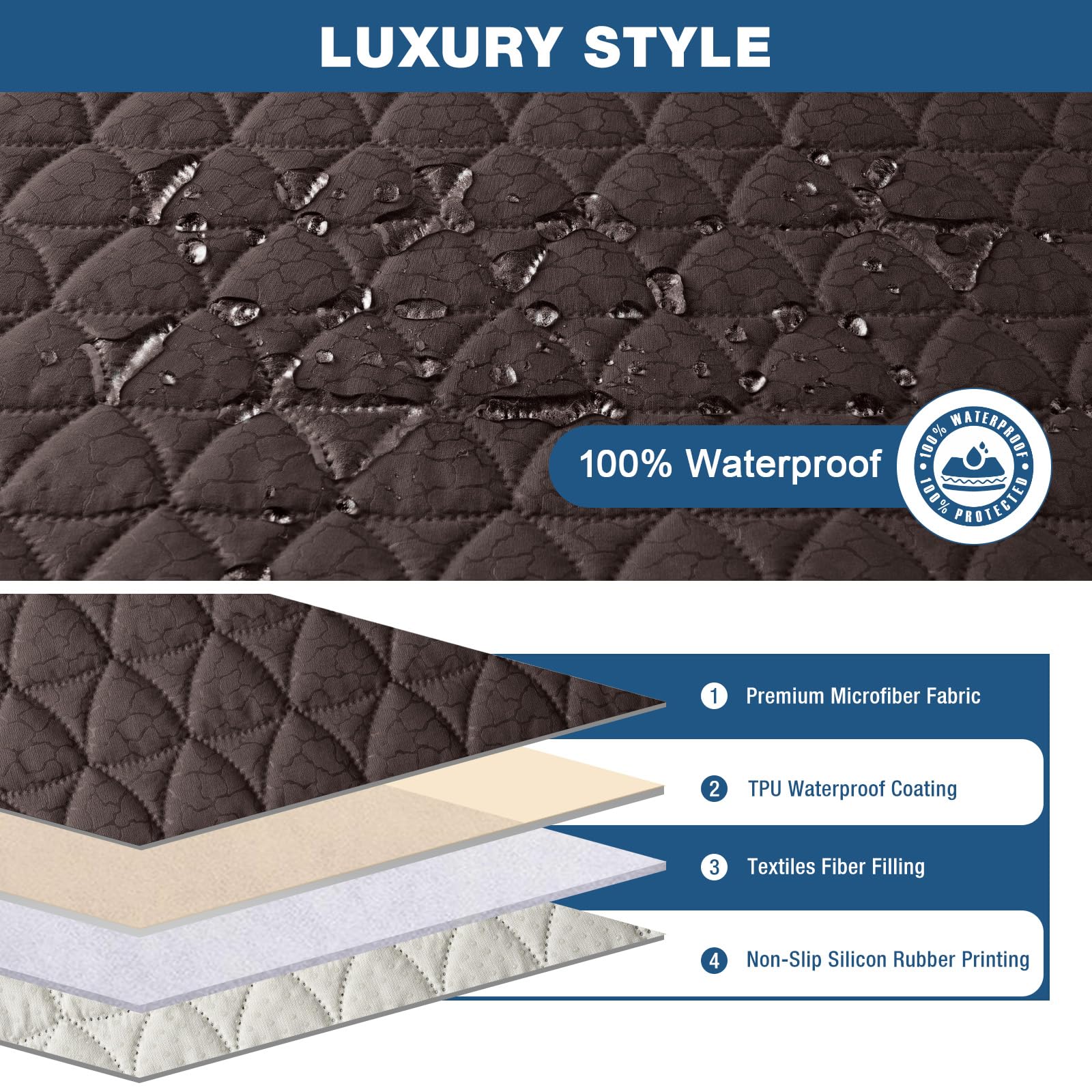 TAOCOCO non-slip granule keeps the recliner cover secure during daily use