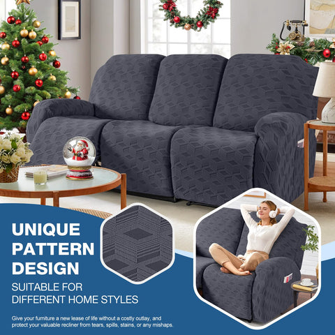 TAOCOCO recliner cover with pocket storage for remotes.