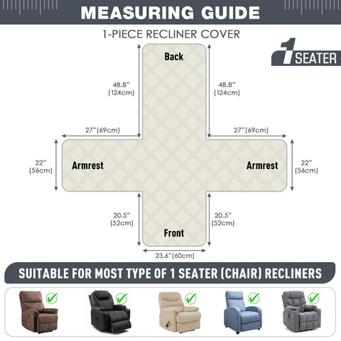 TAOCOCO recliner cover with pocket keeps remotes handy