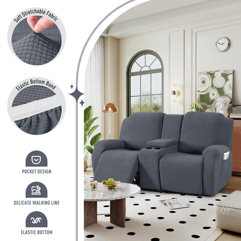 TAOCOCO Recliner cover uses bottom elastic band for a non-slip fit.
