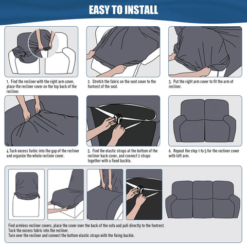 TAOCOCO recliner slipcover dimension guide helps verify fit before purchase