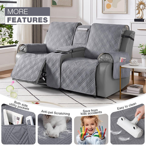 TAOCOCO slipcover with straps and buckles minimizes sliding on furniture.