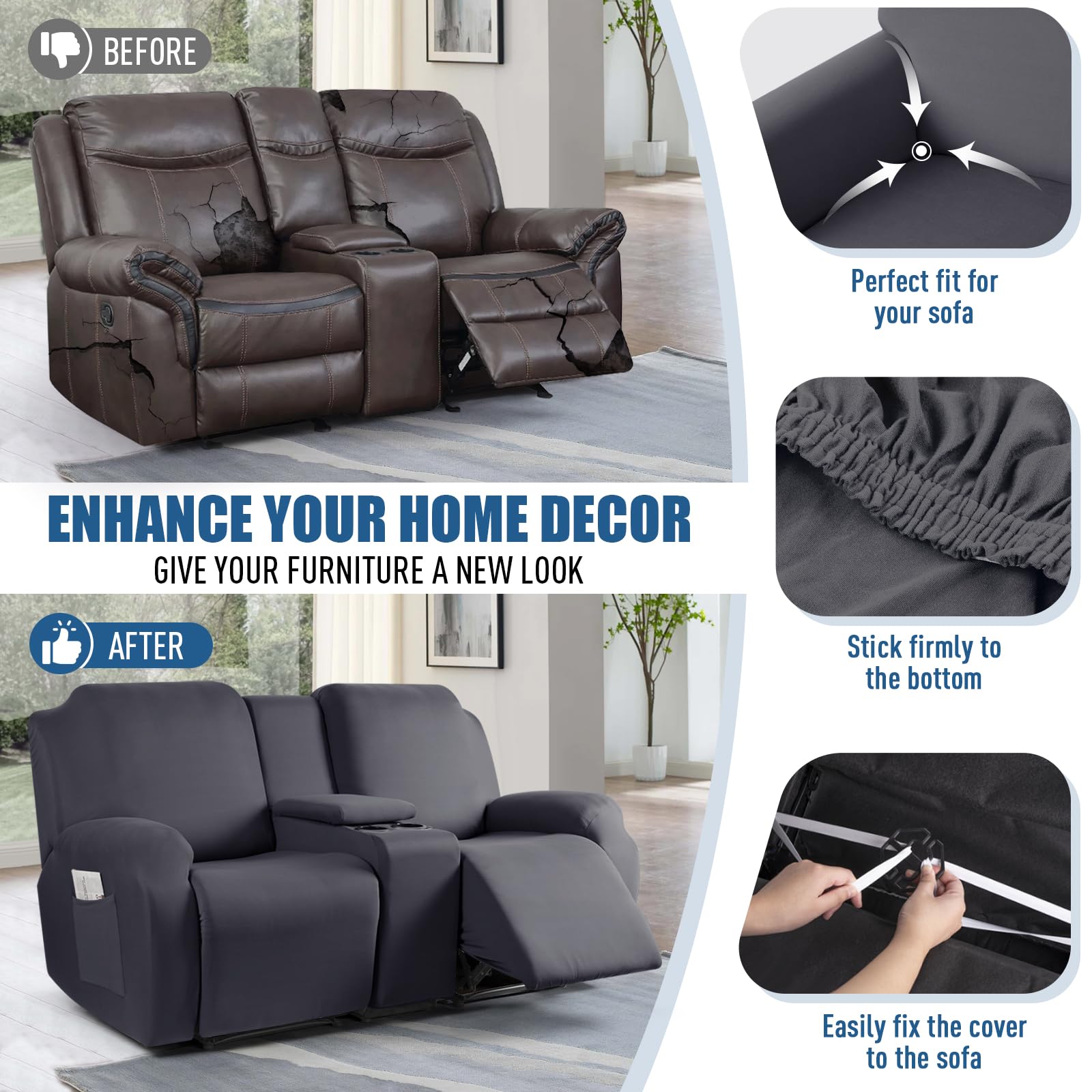 TAOCOCO storage cover slipcover includes pockets for small items.