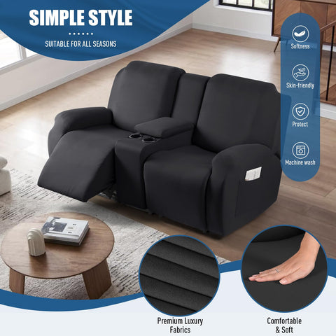 TAOCOCO 4-piece slipcover offers stretch fabric for a snug fit.