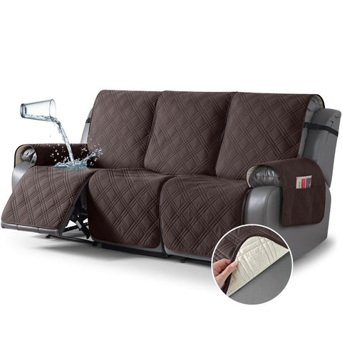 TAOCOCO waterproof 3-seat recliner cover protecting against spills and stains.
