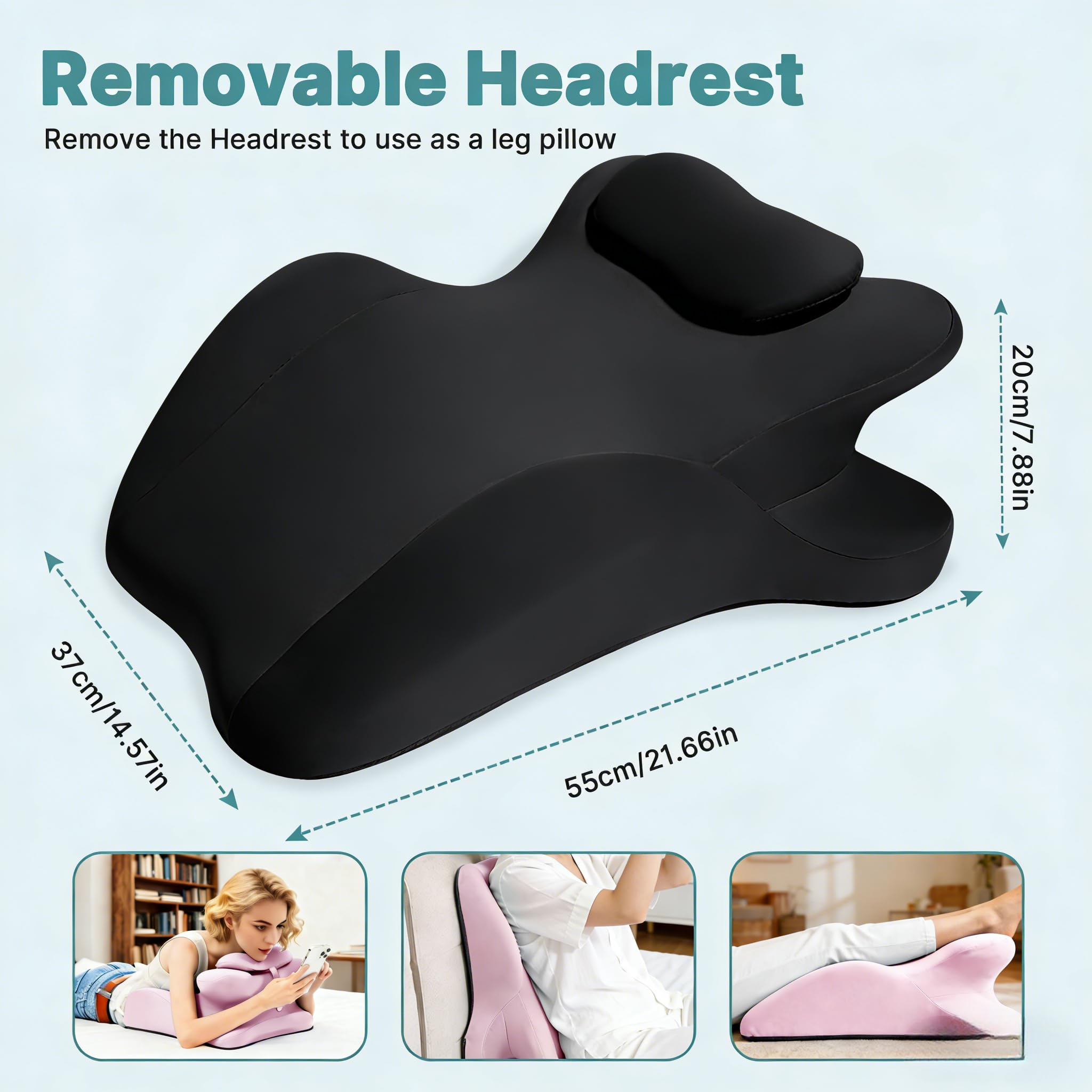 TAOMYTA reading cushion helps maintain posture during pages and screens.