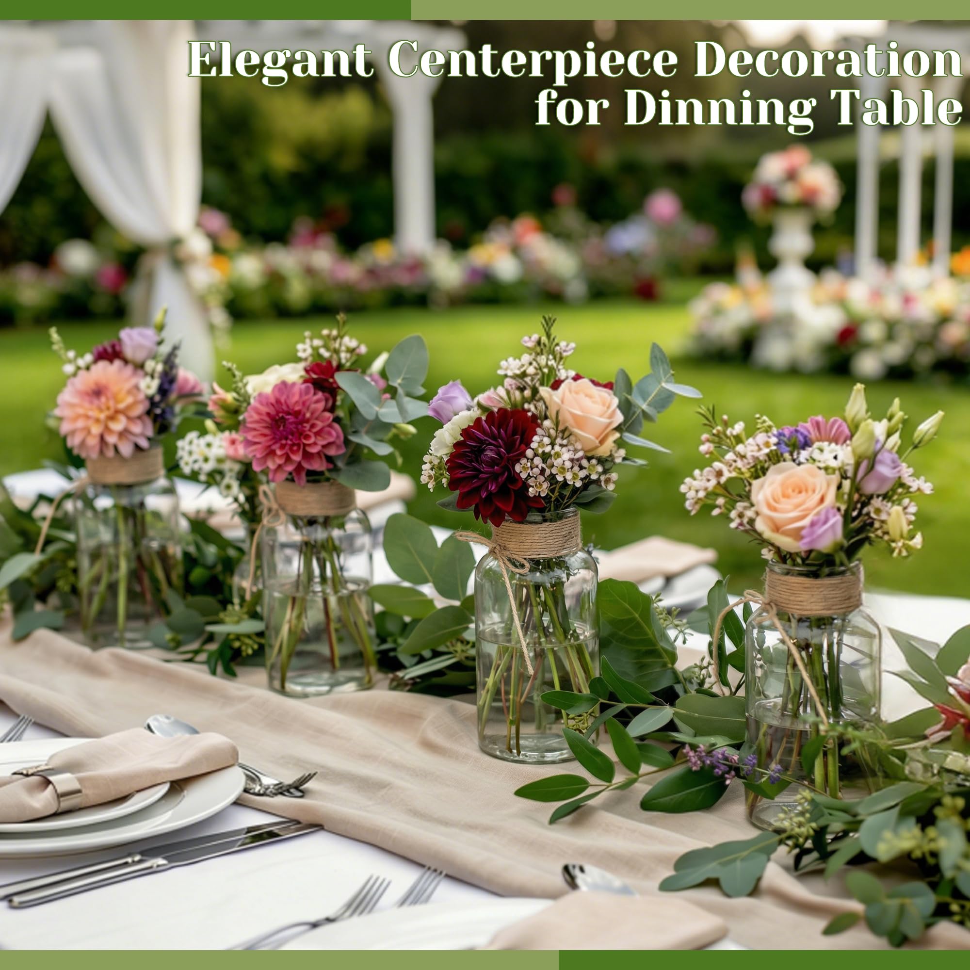 TAOZIMA table centerpiece vase provides stable base on any surface.