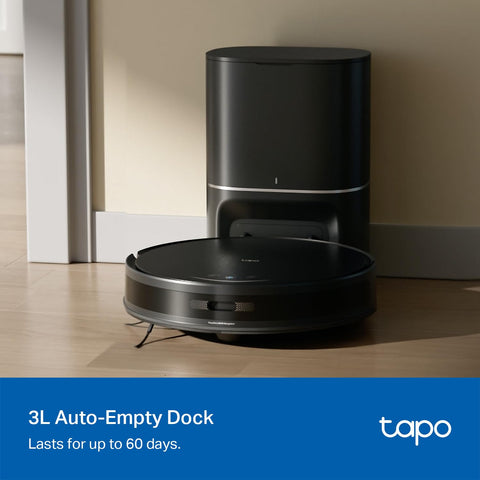 Tapo RV20 Max Plus suction in action delivering strong cleaning power at 5300Pa
