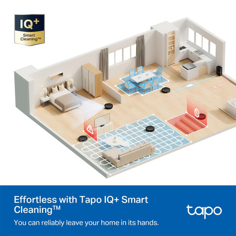 Tapo RV20 Max Plus app features virtual walls and no-go zones for safe cleaning