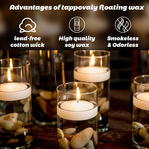 Tappovaly red floating candle adds warm ambience to celebrations