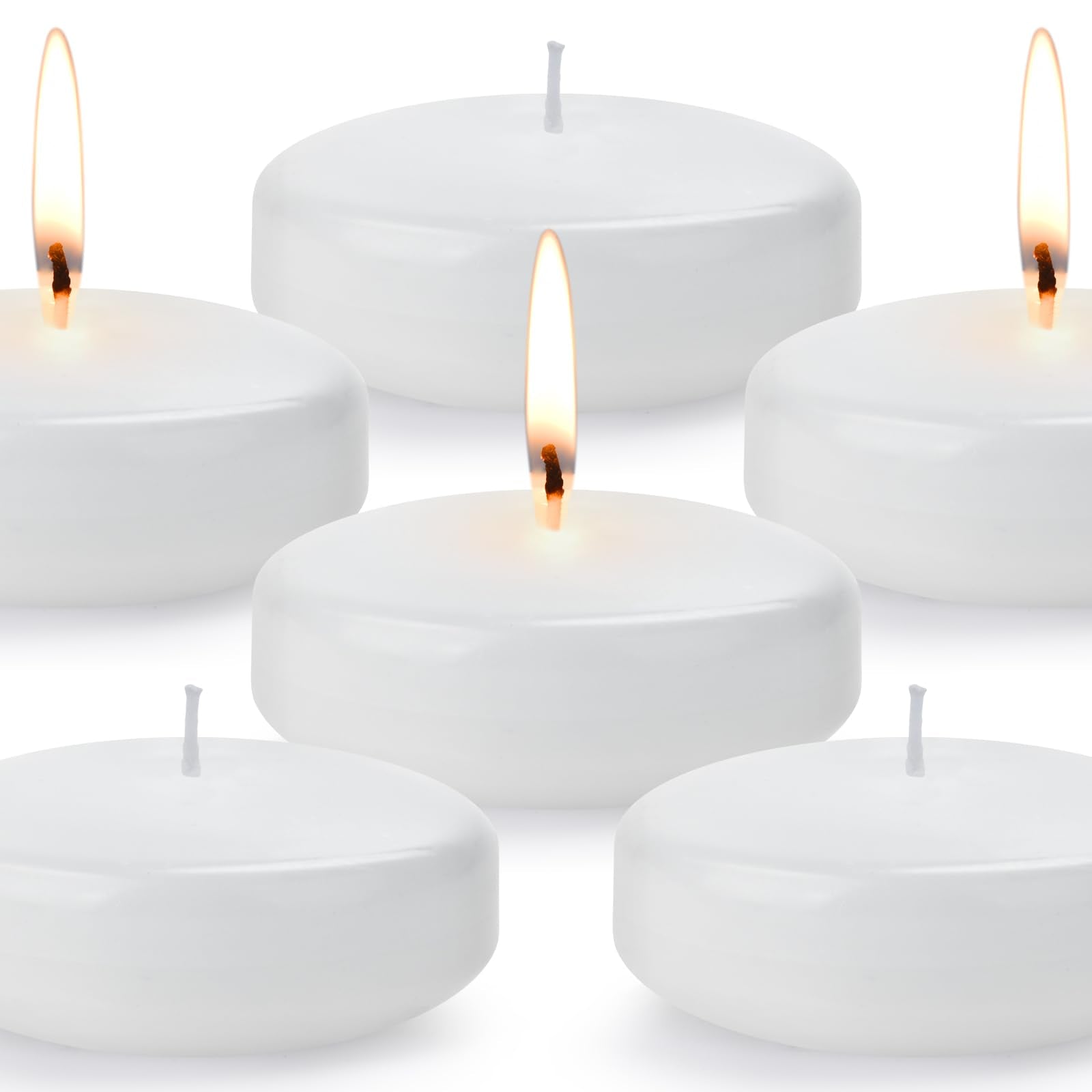 Tappovaly 3-inch white floating candles in water for elegant tabletops
