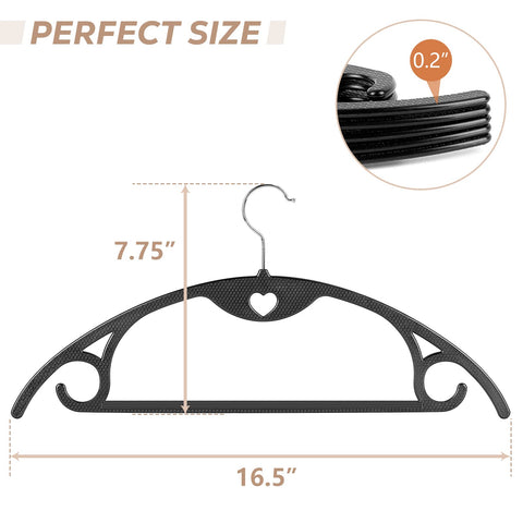 Taranch 50-pack hangers ideal for coats, shirts, suits and pants.