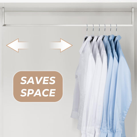 Taranch space-saving design fits slim closet spaces efficiently.