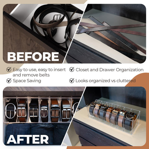Targum durable acrylic storage for belts and accessories withstands daily use