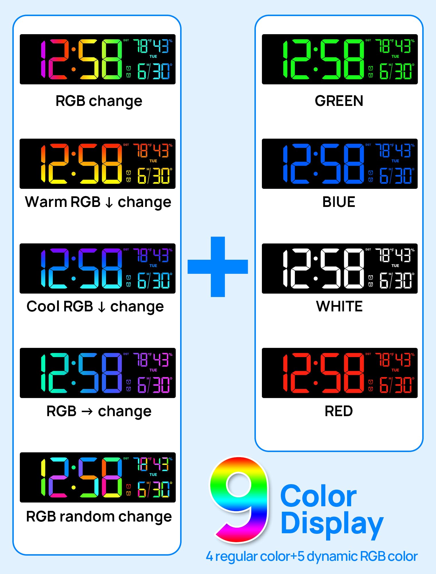 Tarinks three light modes for warm vibrant or single color display