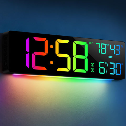 Tarinks 18.5 inch clock with remote front view for easy room visibility