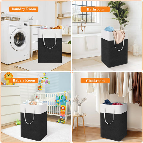 TasticTotes laundry basket with handles for portable use