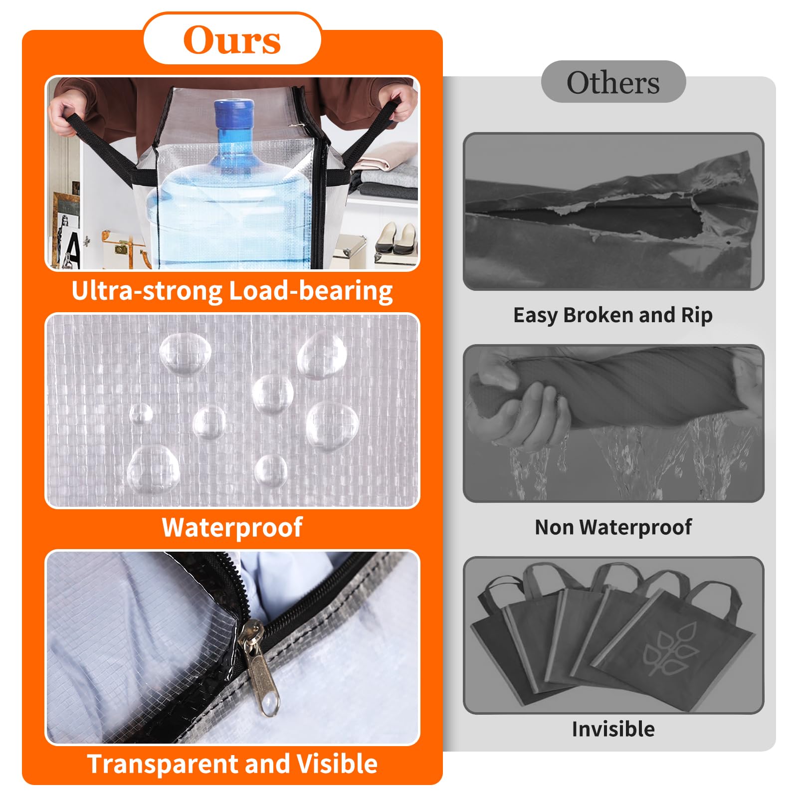 TasticTotes moving bags provide transparent inventory during relocation