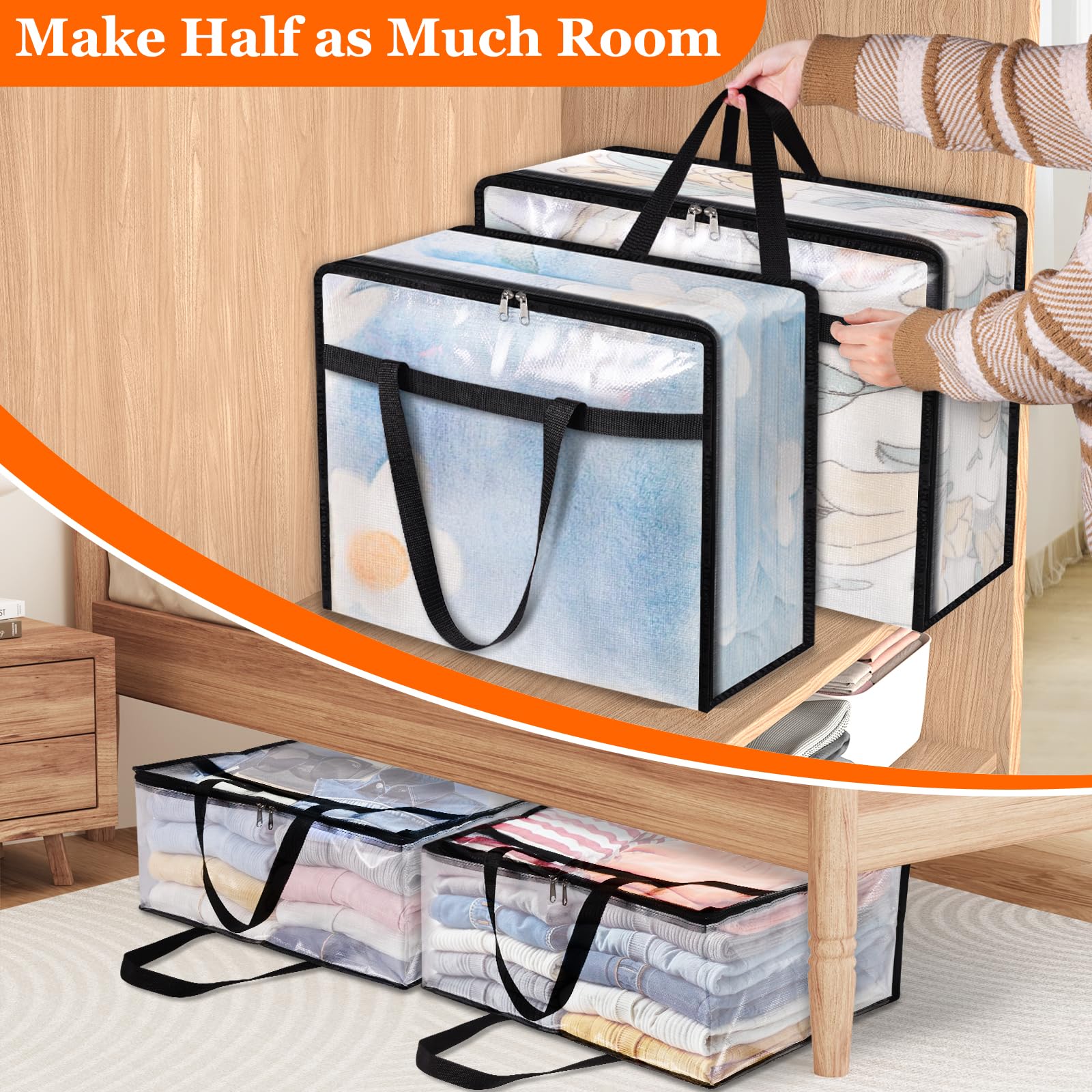 TasticTotes under-bed storage keeps seasonal items neatly tucked away