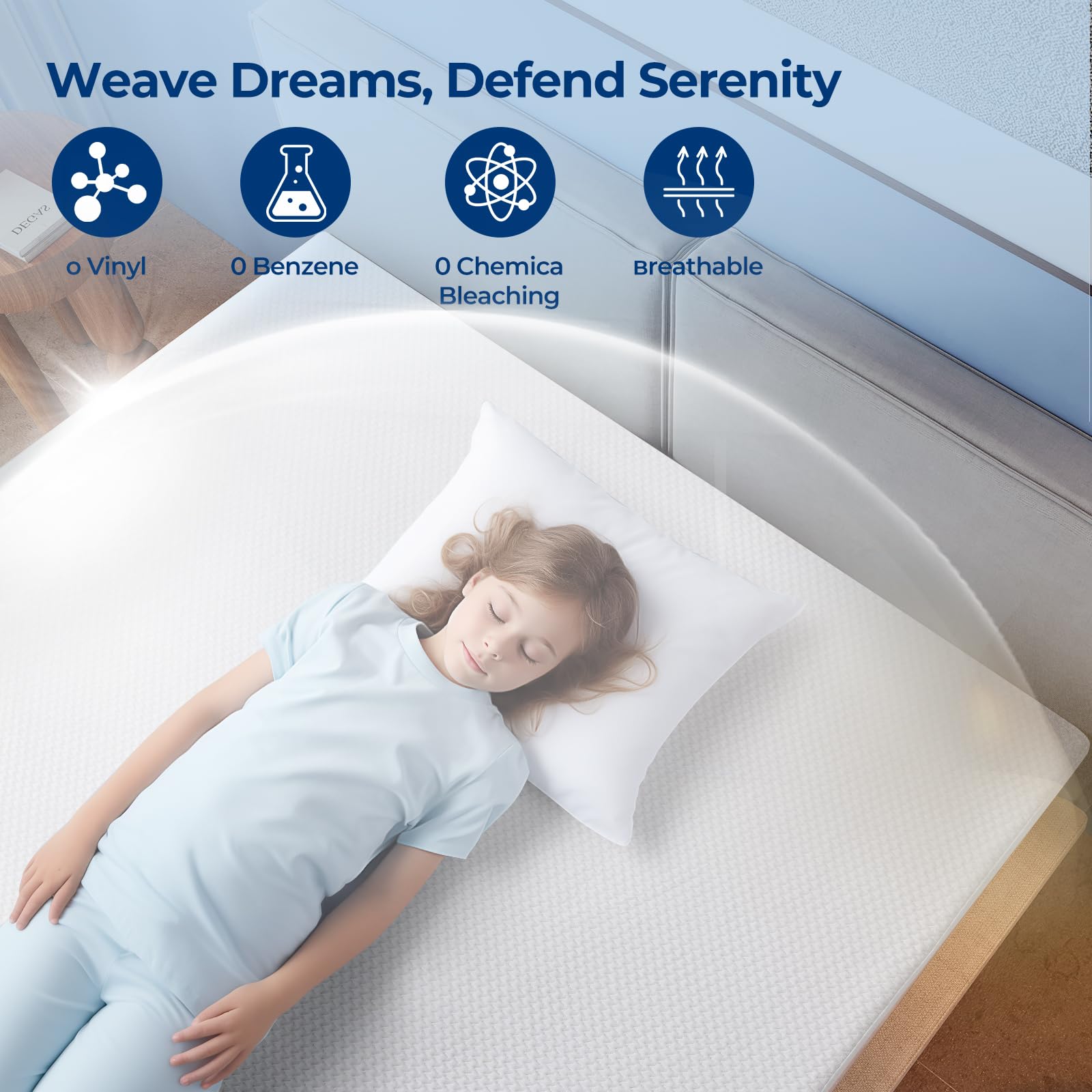 TASTELIFE TPU backing provides impermeable protection for the mattress.