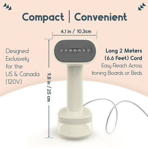 Tata Michelle steamer with a 2-meter power cord for flexibility