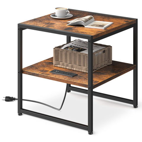 Tatub 20in end-table-charging-station keeps devices powered within reach