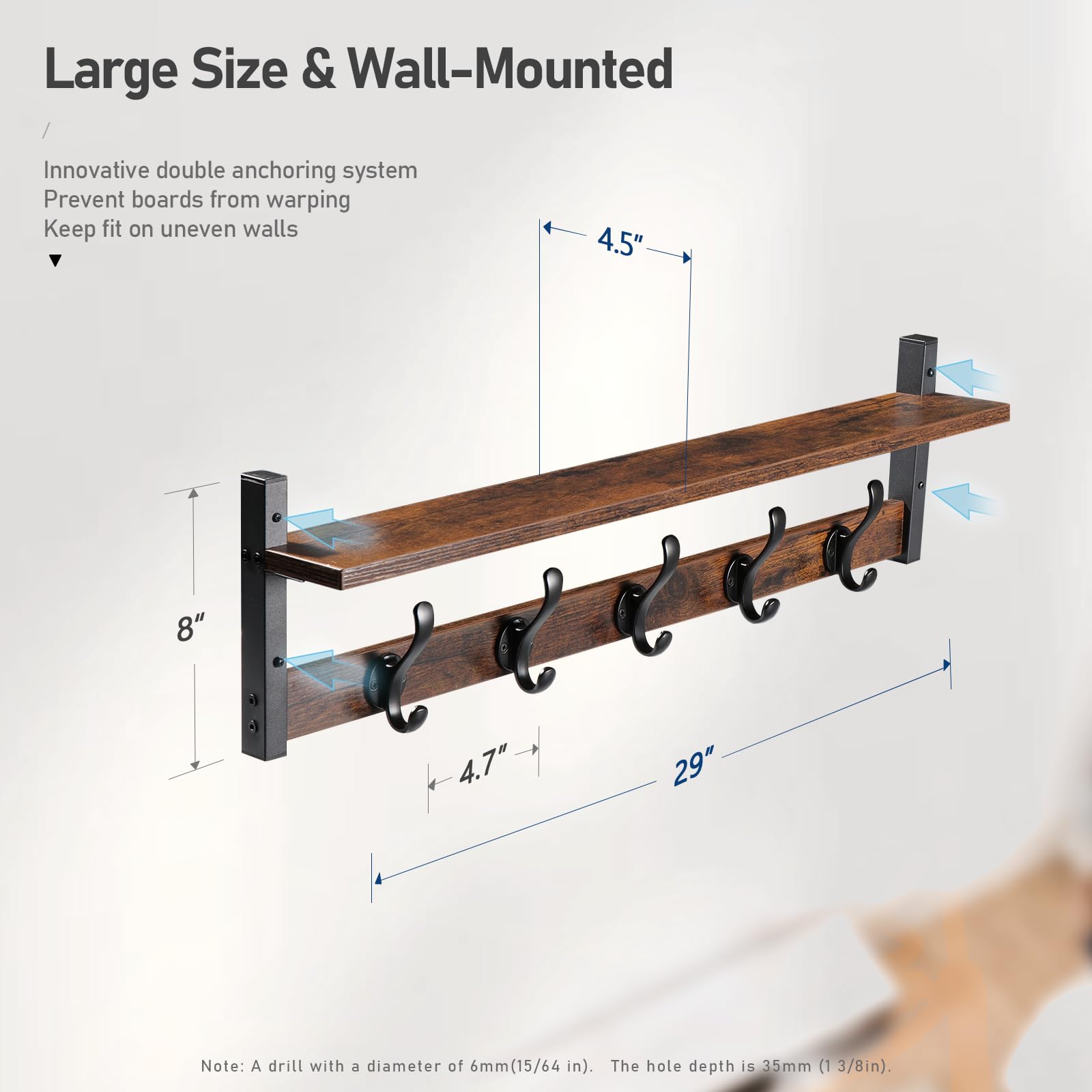 Tatub coat hanger rack for bedroom keeps clothing and accessories tidy
