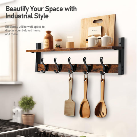Tatub entryway organizer coat rack helps keep keys and hats near door